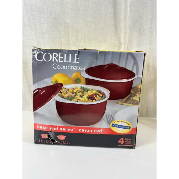 Corelle Dining New Corning Corelle Coordinates Cajun Red Bake And